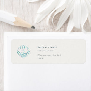 Coastal Seashell Wedding Return Address