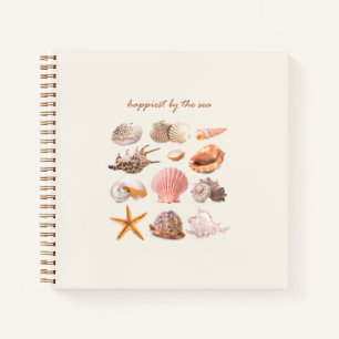 Coastal Seashells Aesthetic Notebook