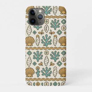 Coastal Seashells and Coral Scandinavian Folk Patt Case-Mate iPhone Case