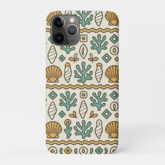Coastal Seashells and Coral Scandinavian Folk Patt Case-Mate iPhone Case