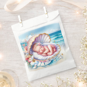 Coastal Seaside Girl's Baby Shower Ocean Themed Favour Bags