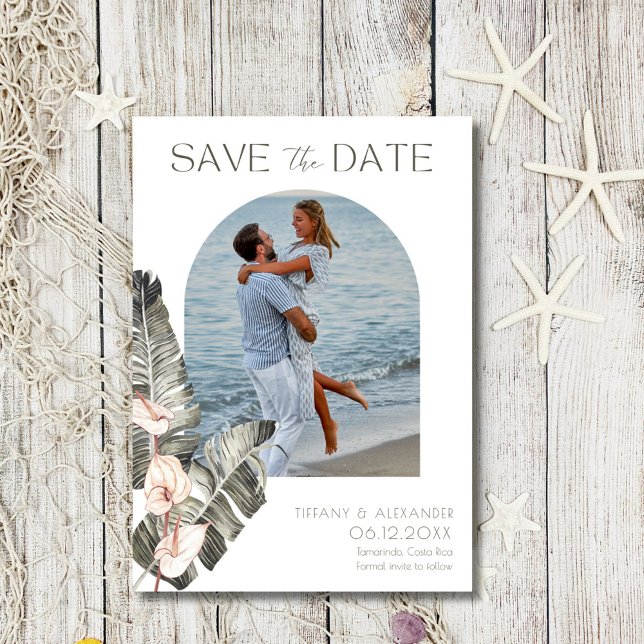Coastal Seaside Photo Beach Wedding  Save The Date (Coastal Seaside Photo Beach Wedding Save The Date)
