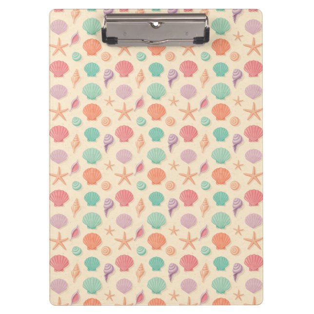 Coastal Shell Pattern Clipboard (Front)