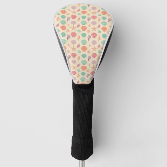 Coastal Shell Pattern Golf Head Cover (Front)