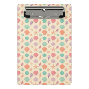 Coastal Shell Pattern Mini Clipboard