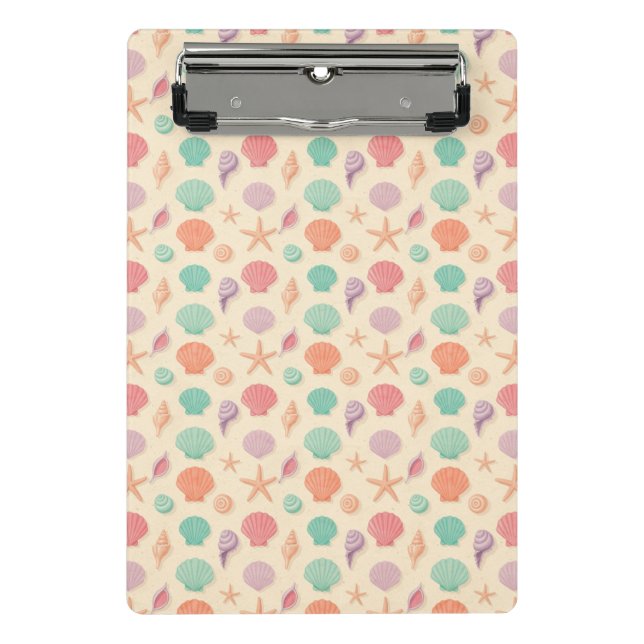 Coastal Shell Pattern Mini Clipboard (Front)