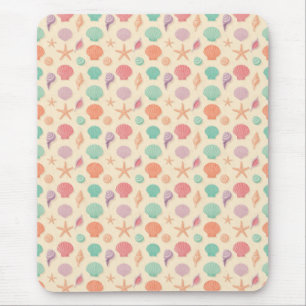 Coastal Shell Pattern Mouse Pad