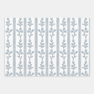Coastal Shell Wrapping Paper Flat Sheet Set of 3