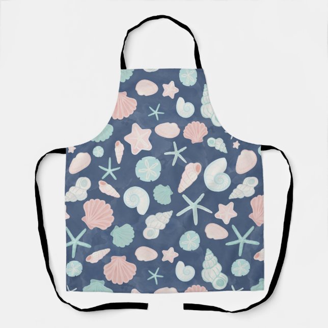 Coastal Shells Beach & Ocean Design Apron (Front)