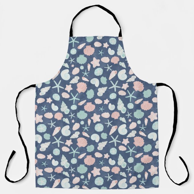 Coastal Shells Beach & Ocean Design Apron (Front)