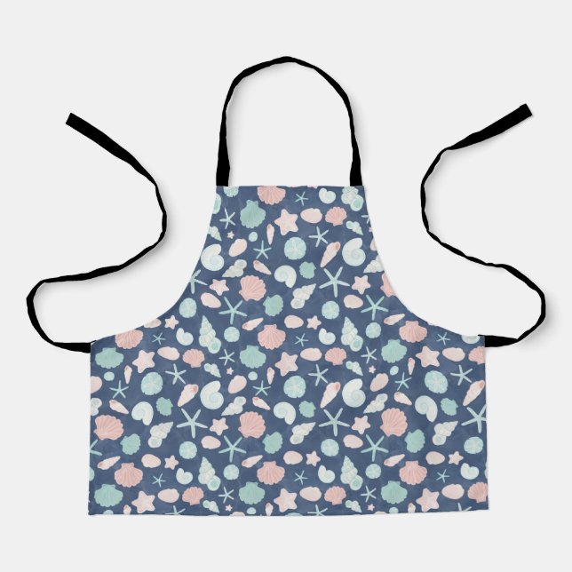 Coastal Shells Beach & Ocean Design Apron (Front)