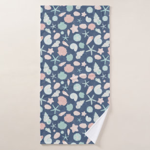 Coastal Shells Beach & Ocean Design Bath Towel