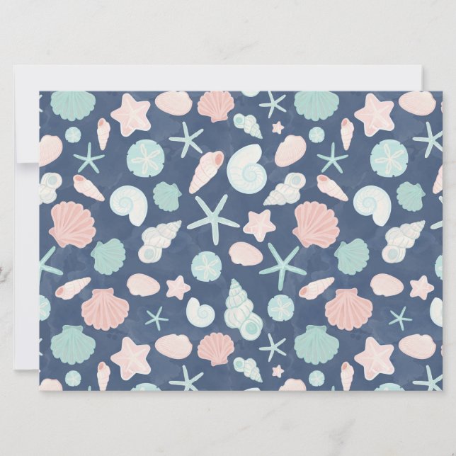 Coastal Shells Beach & Ocean Design Card (Front)