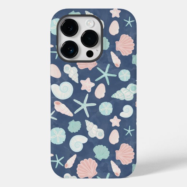 Coastal Shells Beach & Ocean Design Case-Mate iPhone Case (Back)