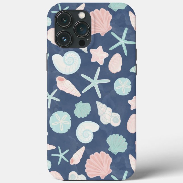 Coastal Shells Beach & Ocean Design Case-Mate iPhone Case (Back)