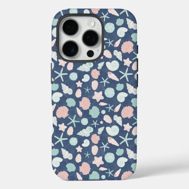 Coastal Shells Beach & Ocean Design Case-Mate iPhone Case (Back)