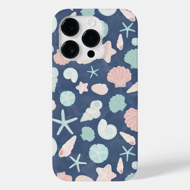 Coastal Shells Beach & Ocean Design Case-Mate iPhone Case (Back)