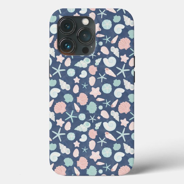 Coastal Shells Beach & Ocean Design Case-Mate iPhone Case (Back)