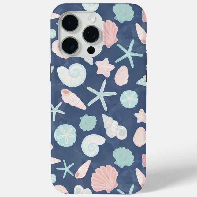 Coastal Shells Beach & Ocean Design Case-Mate iPhone Case (Back)
