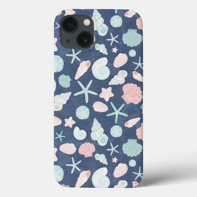 Coastal Shells Beach & Ocean Design Case-Mate iPhone Case (Back)