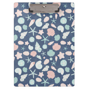 Coastal Shells Beach & Ocean Design Clipboard