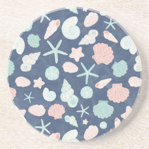Coastal Shells Beach & Ocean Design Coaster