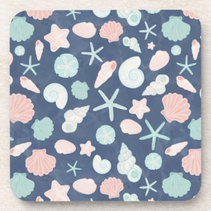 Coastal Shells Beach & Ocean Design Coaster