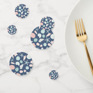 Coastal Shells Beach & Ocean Design Confetti