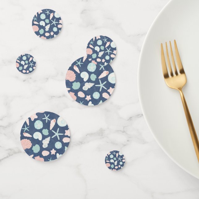 Coastal Shells Beach & Ocean Design Confetti (Group)