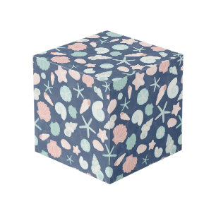 Coastal Shells Beach & Ocean Design Cube