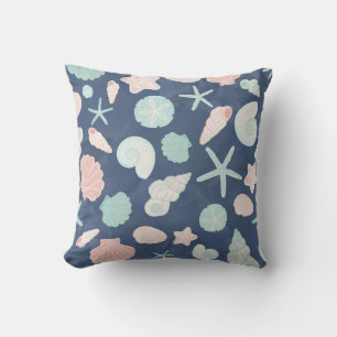 Coastal Shells Beach & Ocean Design Cushion