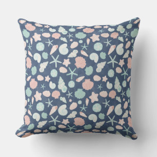 Coastal Shells Beach & Ocean Design Cushion