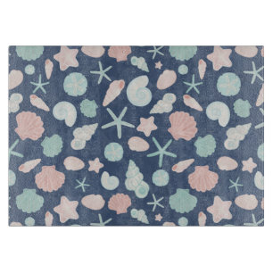 Coastal Shells Beach & Ocean Design Cutting Board