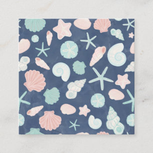 Coastal Shells Beach & Ocean Design Enclosure Card