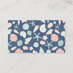Coastal Shells Beach & Ocean Design Enclosure Card