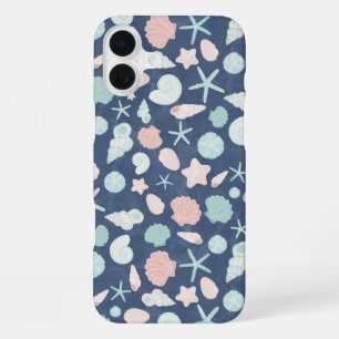 Coastal Shells Beach & Ocean Design iPhone 16 Plus Case