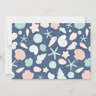 Coastal Shells Beach & Ocean Design Magnetic Invitation