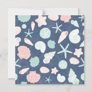 Coastal Shells Beach & Ocean Design Magnetic Invitation