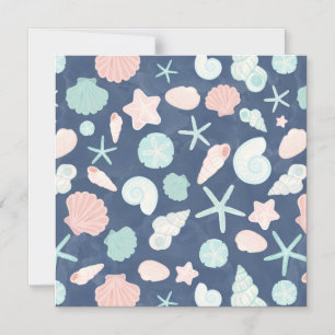 Coastal Shells Beach & Ocean Design Magnetic Invitation