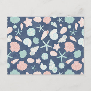 Coastal Shells Beach & Ocean Design Postcard