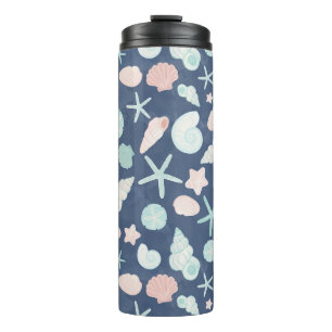Coastal Shells Beach & Ocean Design Thermal Tumbler