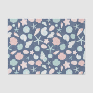 Coastal Shells Beach & Ocean Design Tissue Paper