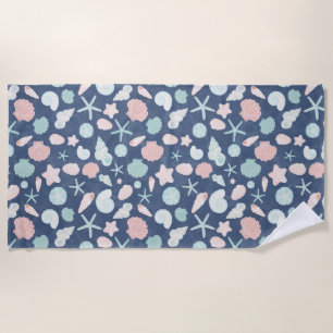 Coastal Shells Beach & Ocean Design Towel