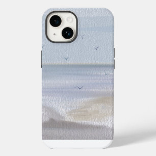 Coastal Shoreline Beach Watercolor iPhone 14 Case