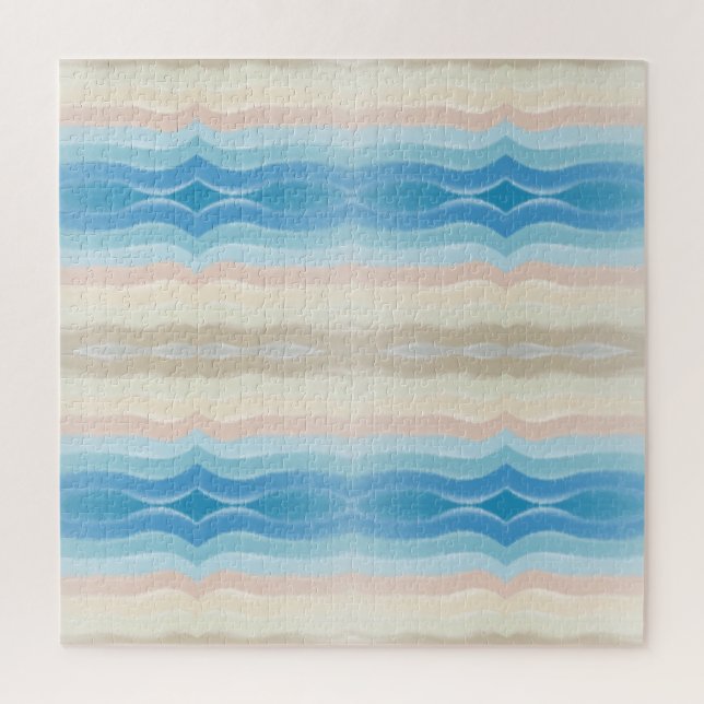 Coastal Shoreline Salty Wavy Repeat Pattern  Jigsaw Puzzle (Vertical)