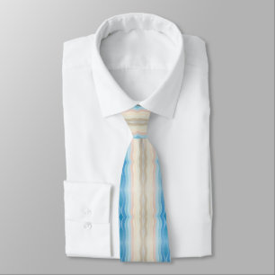 Coastal Shoreline Salty Wavy Repeat Pattern  Tie