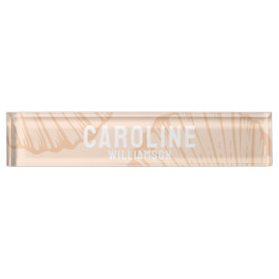 Coastal Simple Modern nautical sea beige seashell Nameplate