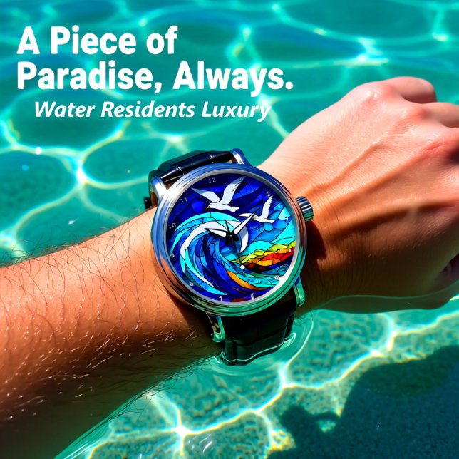Coastal Skies Stained Glass Seas Seagull Ocean Watch (Creator Uploaded)