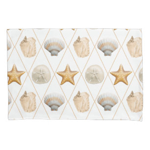Coastal Starfish and Seashells Pillowcase