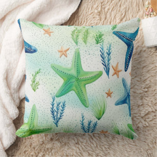 Coastal Starfish Pattern Cushion